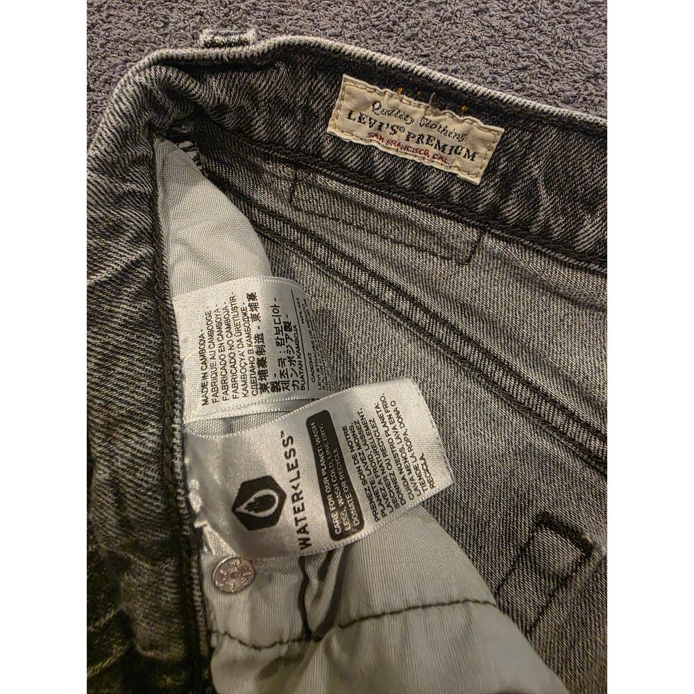 Levi's Premium 501 Original Fit Jeans Womens 26x26 Gray Black Wash Button Fly - Picture 7 of 16